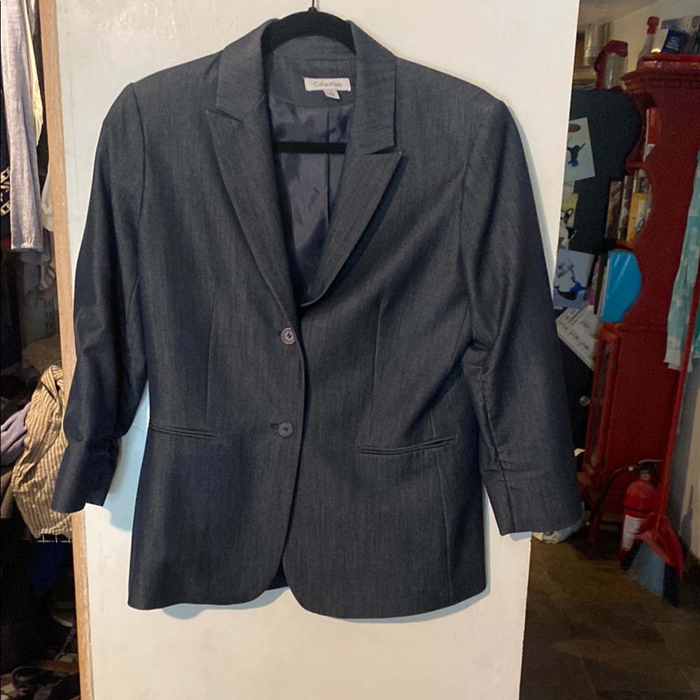 Calvin Klein Black Blazer Classic Suit Jacket 10